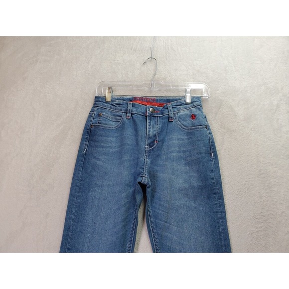 Ferrani Jeans Boys 12‎ Blue Denim Cotton Stretch Light Wash Pockets Straight Leg - Picture 8 of 16